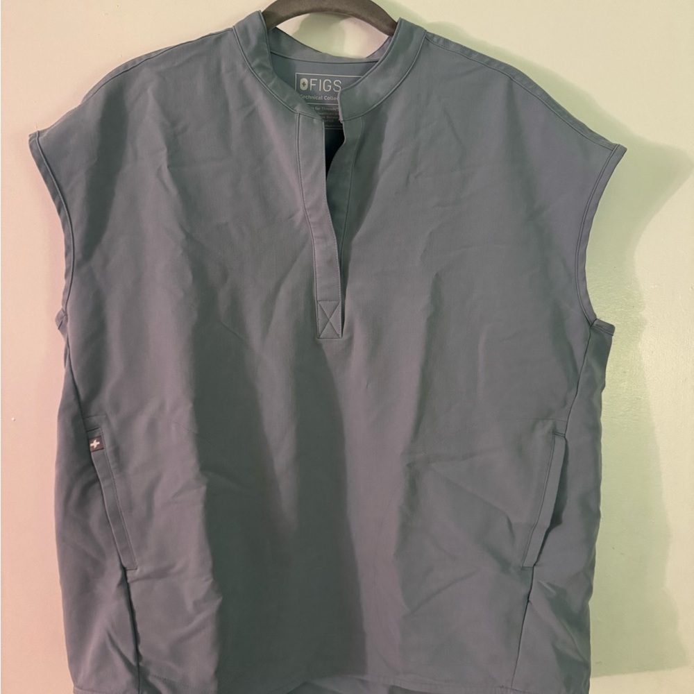FIGS Women’s Rafaela Limited Edition Dusty Blue Scrub top